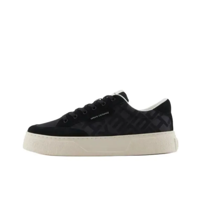 ARMANI EXCHANGEAE Low Top Skateboard Shoes Men's Black-0