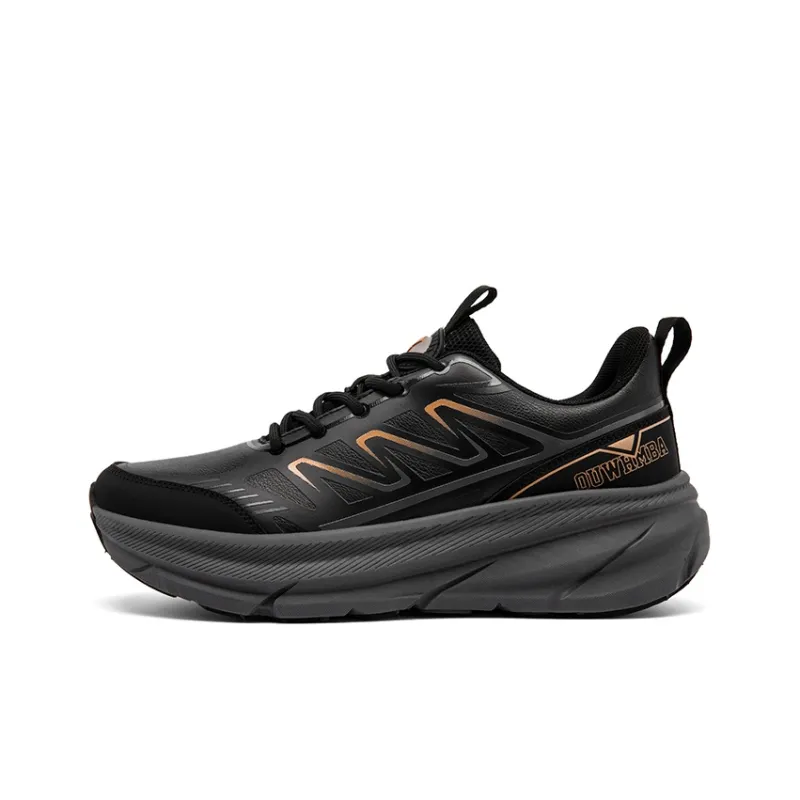 OUWENHEIMANBA Running Shoes Unisex Low Top Black/Neon Orange/White/Gray/Green/Gold-35