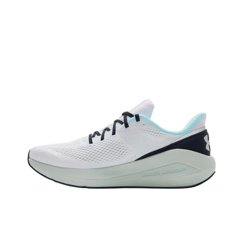 Under Armour Slip Resistant Cushioning Wear Resistant Low Top Running Shoes Men's White-0