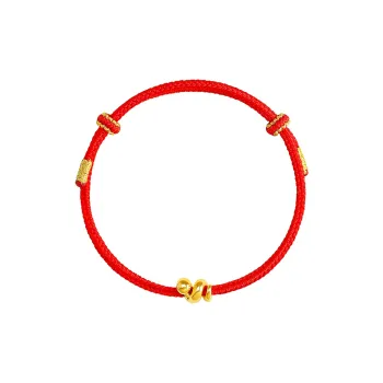 REDYEAR Zodiac Year Chinese Zodiac Snake Lucky Spiritual Snake Solid Gold 999 Fixed Price Gold Bracelet Unisex