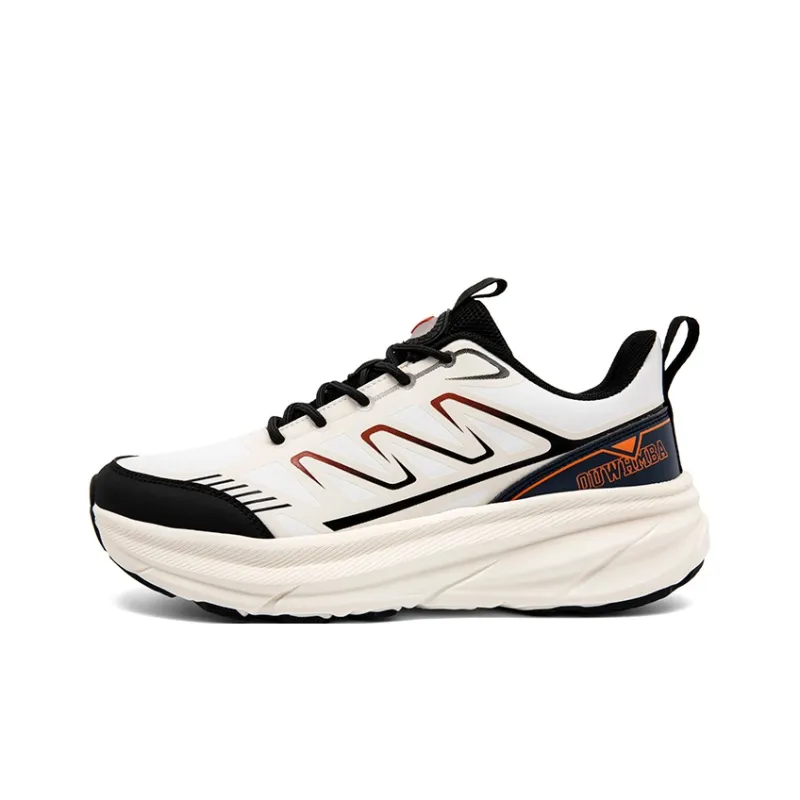 OUWENHEIMANBA Running Shoes Unisex Low Top Black/Neon Orange/White/Gray/Green/Gold-21