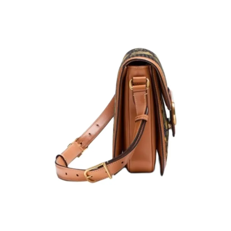 Valentino Fabric Shoulder Bag Medium Size Women's Multicolor & Natural Camel-2