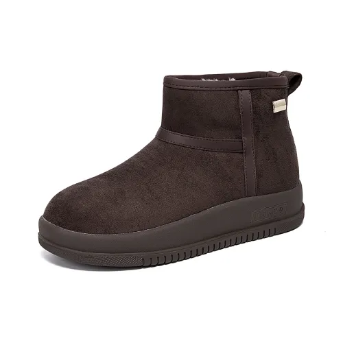 La Chapelle Warm Wear Resistant Cushioning Height Increasing Short Snow Boots Women's Brown