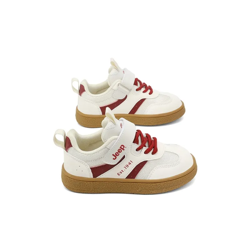 Jeep Anti Slip And Wear Resistant Breathable Kids' Skateboarding Shoes White Red Kids'-5