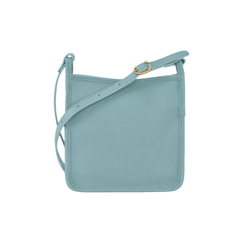 LONGCHAMP Le Foulonné Cow Leather Shoulder Bag, Crossbody Bag Trumpets Women's Blue Green-2