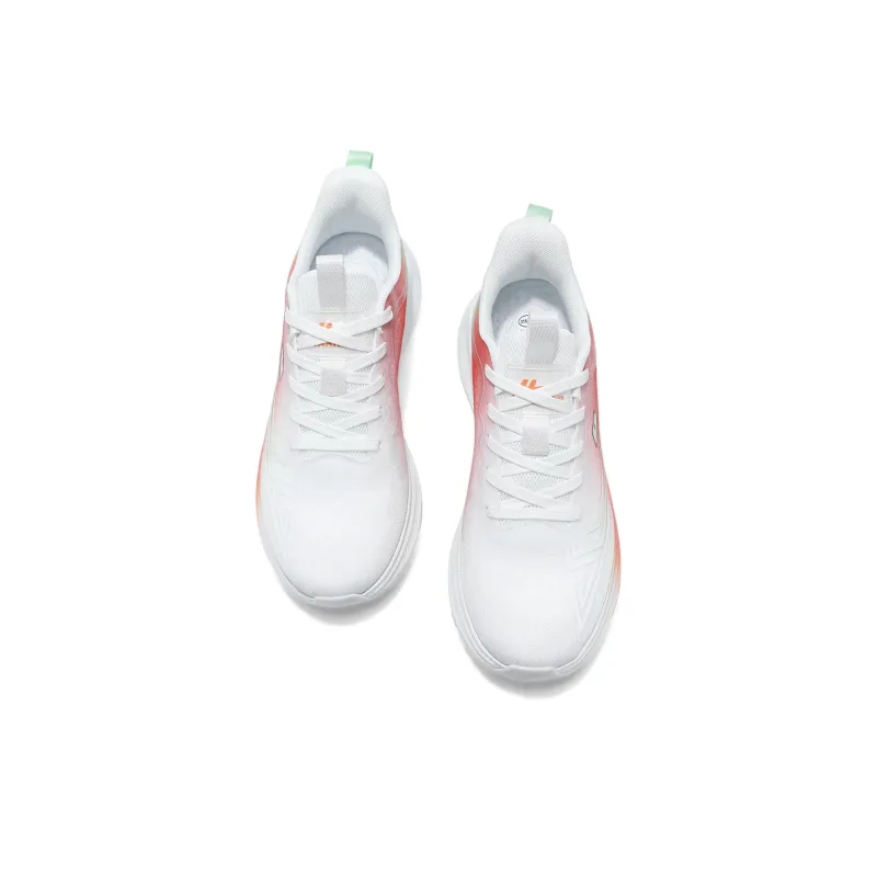 Warrior Lightweight Rebound Low Top Casual Training Sprint Running Shoes Men's White Green Orange-4