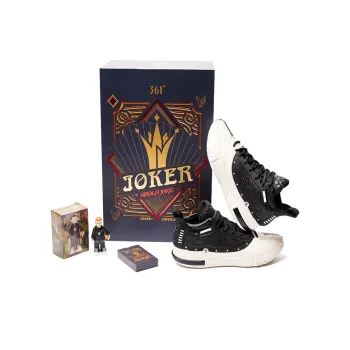 361° Joker Yokei Generation One Basketball Shoes Men High Top Obsidian Black/Feather White