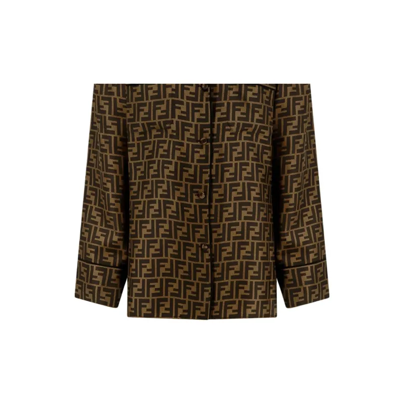 FENDI Shirts Women's Brown-5