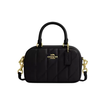 COACH Nappa Leather Handbag Mini Women's Black