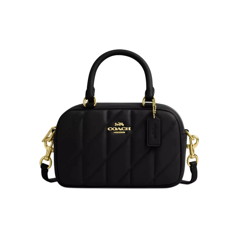 COACH Nappa Leather Handbag Mini Women's Black-0