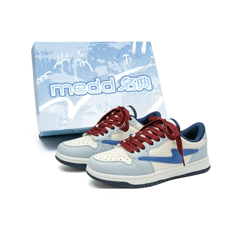 Medd Non-slip Lightweight Low-Top Skateboard Shoes Unisex Box-17