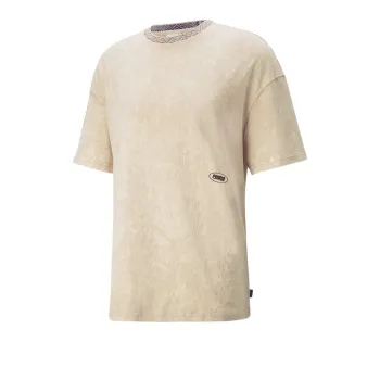PUMA ESS+ LOGO LAB T Shirt Unisex Beige