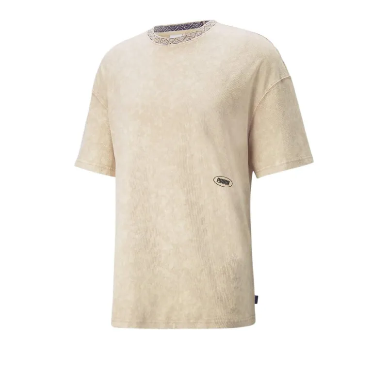 PUMA ESS+ LOGO LAB T Shirt Unisex Beige-0