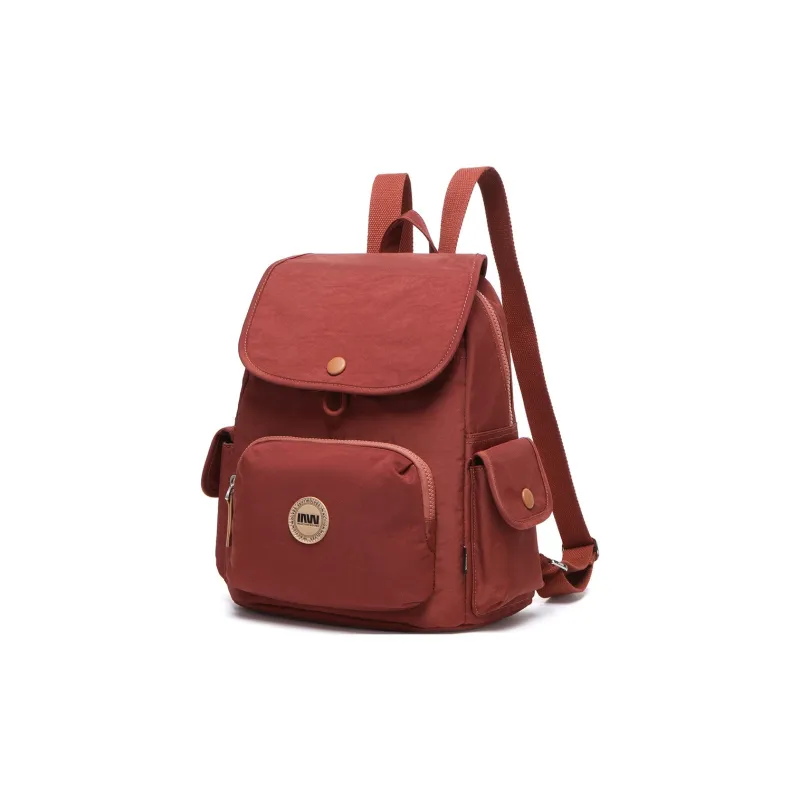 SEPTWOLVES Fabric Backpack Women's Brick Red-1