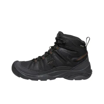 KEEN Circadia Anti Slip Wear Resistant High Top Hiking Shoes Unisex Black