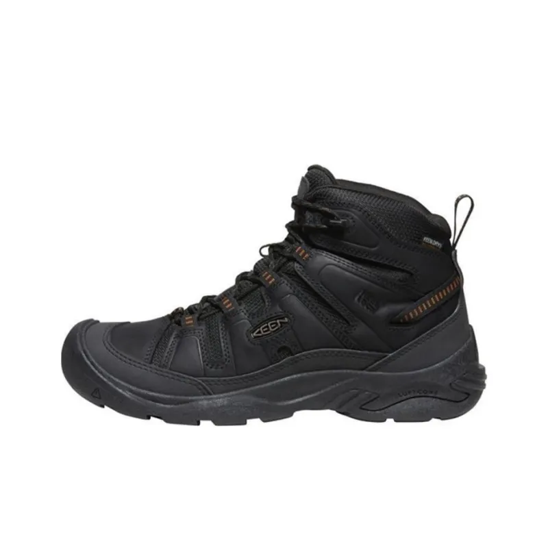 KEEN Circadia Anti Slip Wear Resistant High Top Hiking Shoes Unisex Black-0