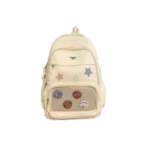Tonlion Cotton Backpack Large Size Women's White/Blue