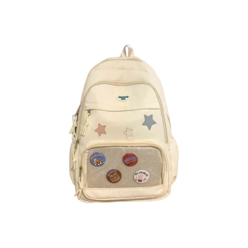 Tonlion Cotton Backpack Tubas Women's White/Blue-0