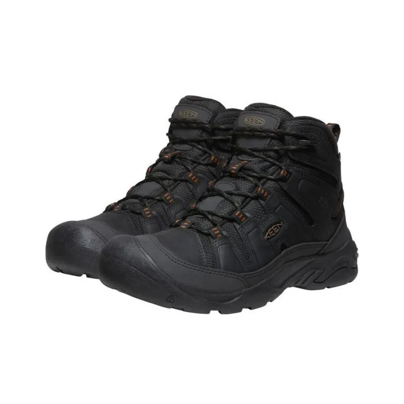 KEEN Circadia Anti Slip Wear Resistant High Top Hiking Shoes Unisex Black-2