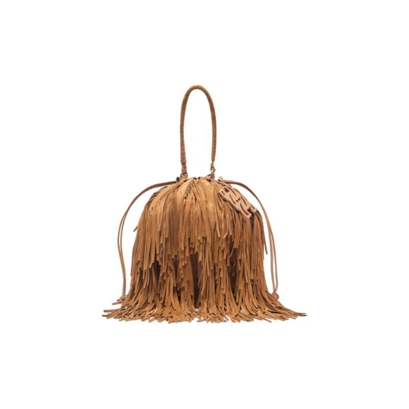 Casadei Calfskin Handbag Women's Brown-2