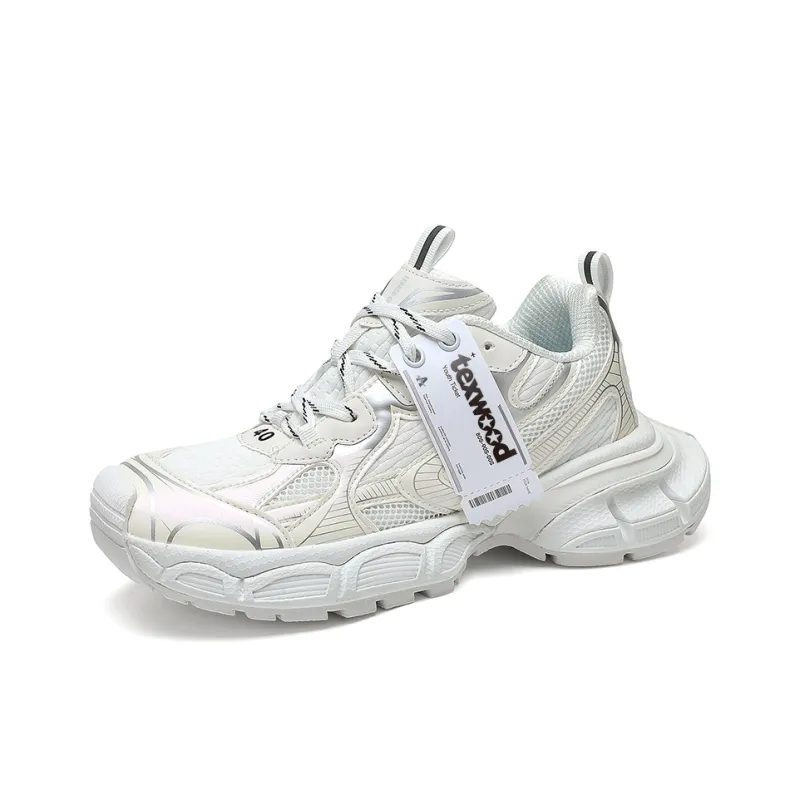 TEXWOOD Anti-Slip Wear-Resistant Breathable Height Increasing Low-Top Chunky Sneakers Unisex-24