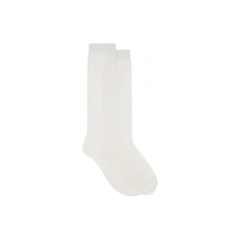 FENDI Men's FW21 Logo Knitting Socks 1 Packs White-4