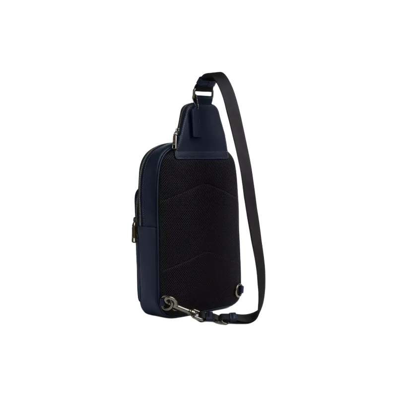 COACH ETHAN Calfskin Sling Bag Trumpets Men's Midnight Marine Blue-1