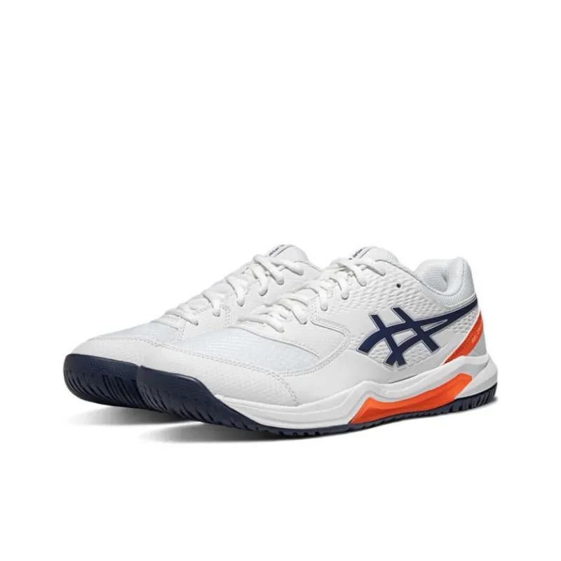Asics Gel Dedicate 8 Low Top Tennis Shoes Men's White Blue Orange-1