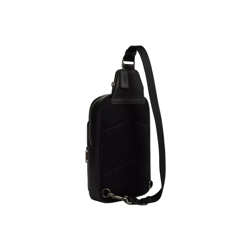 COACH ETHAN Calfskin Sling Bag Trumpets Men's Black-1