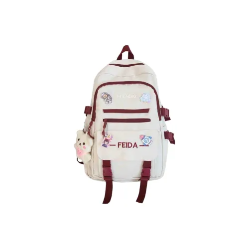 Tonlion Nylon Backpack Regular Unisex White/Black