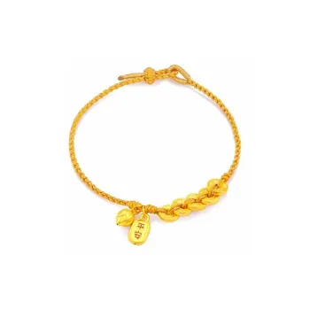 ZHIAIYONGHENG Advanced Minimalist Style Design With Five Emperor Coins Solid Gold Fixed Price Gold Bracelet Unisex