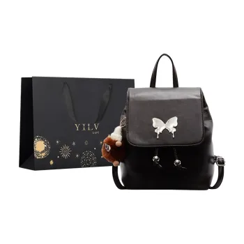 Yi Brigade PU Backpack Regular Women's Black/White/Coffee/Brown