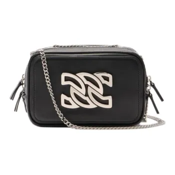 Casadei Leather Camera Bag, Shoulder Bag Women's Black