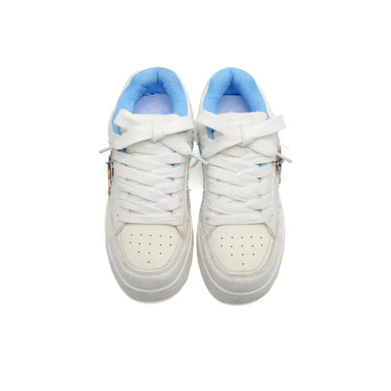 Teddy Bear Collection Slip Resistant, Abrasion Resistant, And Balanced Low Top Skateboard Shoes Unisex-9