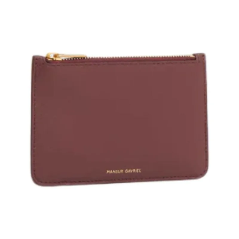 MANSUR GAVRIEL Calfskin Card Holder Women's Garnet Red-0