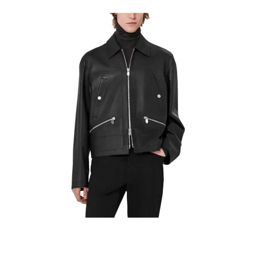 HERMES Leather Jackets Men Black