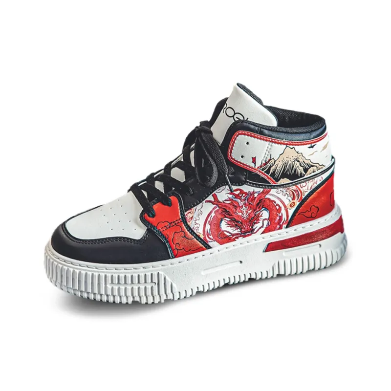 TEXWOOD Coverage Slip Resistant, Abrasion Resistant, Height Increasing High Top Skateboard Shoes Unisex-7