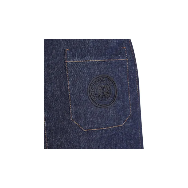 FENDI Denim Short Skirts Women's Blue-2