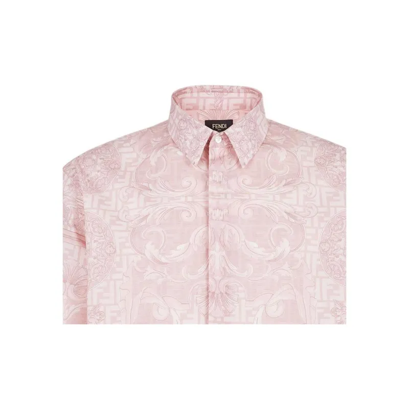 Versace X FENDI X VERSACE Shirts Men Pink-3