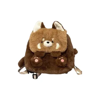 ADOONGA Velour Backpack Regular Women's Brown