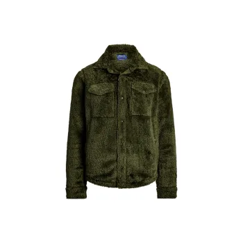 Polo Ralph Lauren SS25 Velvet feel Coat Men's New Olive Green