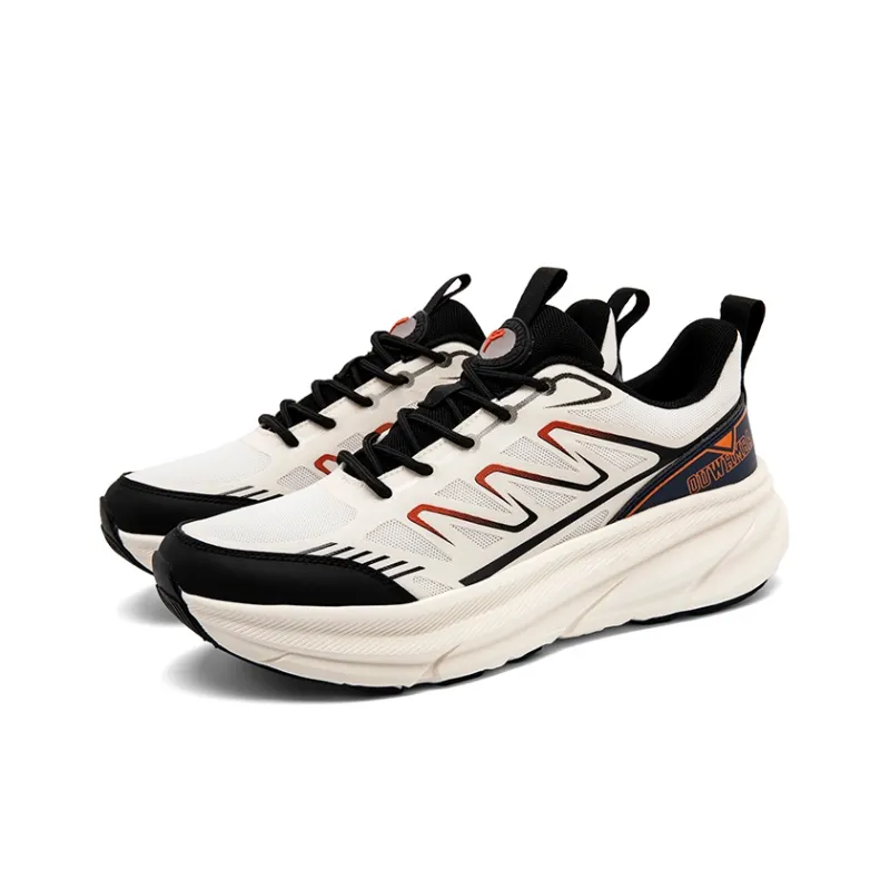 OUWENHEIMANBA Running Shoes Unisex Low Top Black/Neon Orange/White/Gray/Green/Gold-44