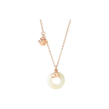 Andaozi Hetian Jade Necklaces Pale Greenish White Jade Unisex