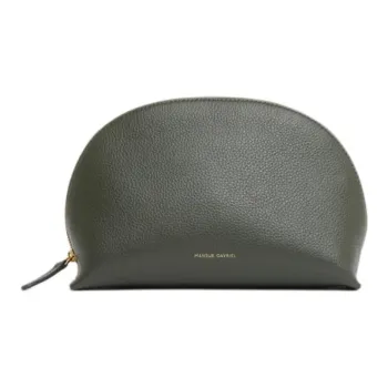 MANSUR GAVRIEL Litchi Grain Leather Clutch Women's Seaweed Green