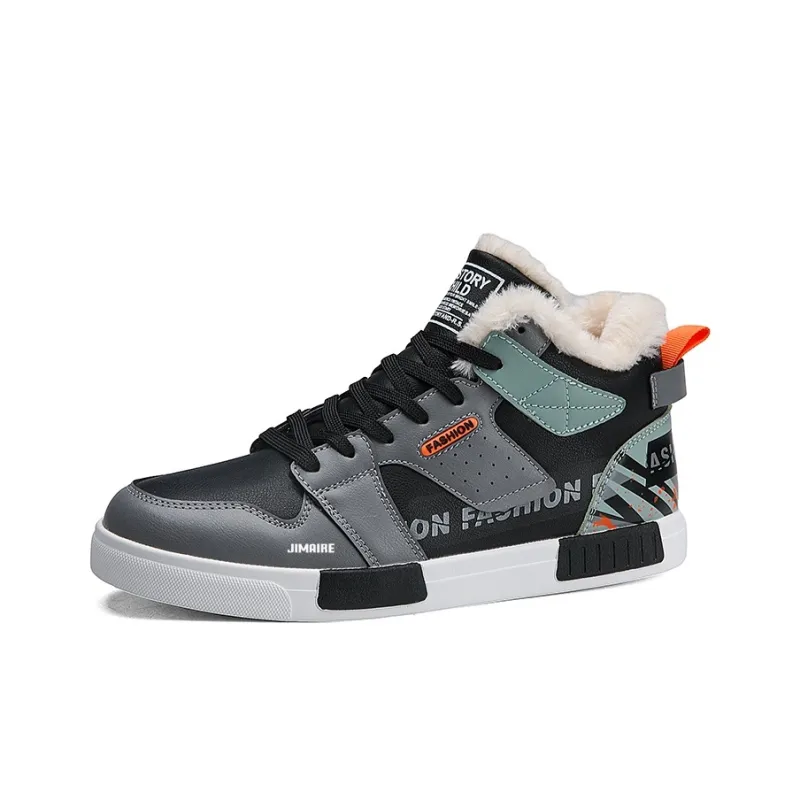 King Jinmai Warm Mid Top Skateboard Shoes Men's-1