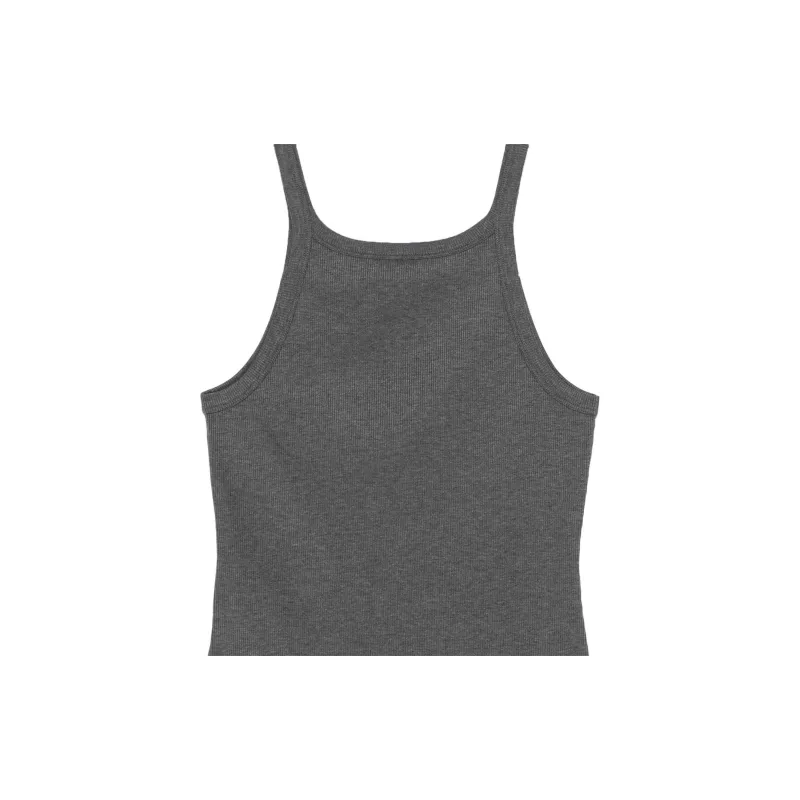 FENDI Logo Embroidered Sleeveless Ribbed Top-4