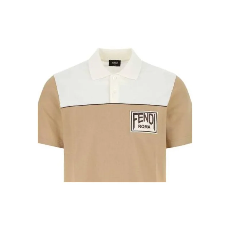 FENDI Polo Shirts Men Brown-2