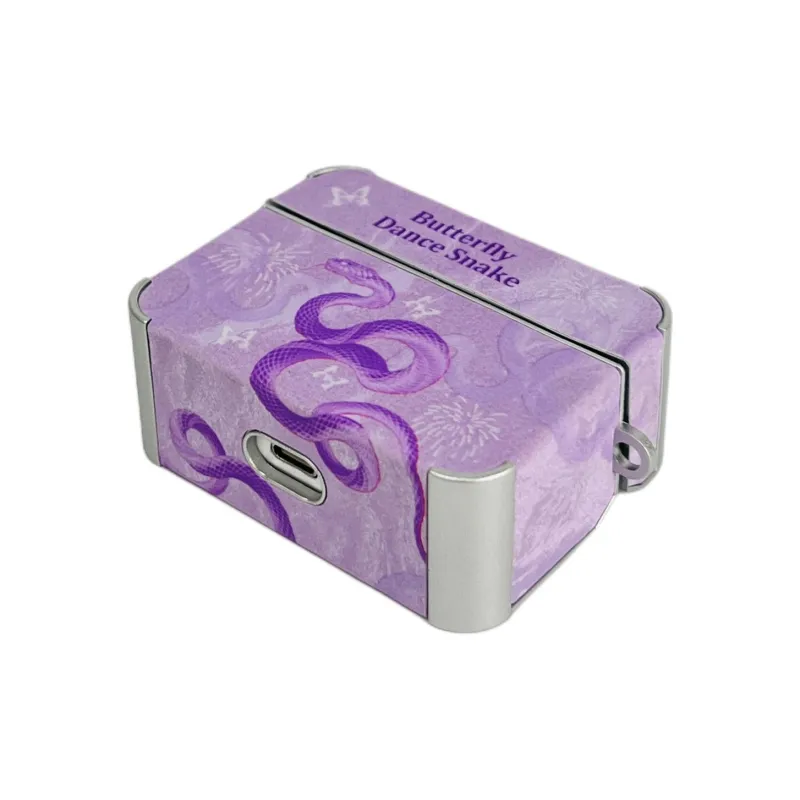 Wei Xin Compatibility With Apple AirPods 4/2/3/4th Generation/AirPods Pro/Pro 2 Leather Firework Snake Headphone Cases-7