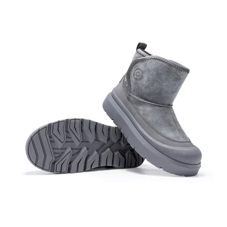 KANGLONG Thermal Cushioning Coverage Height Increasing Balance Abrasion Resistant Slip Resistant Snow Boots Men's-3