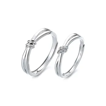 LUCA Sterling Silver Rings Unisex Silver White Festival Gift Material Box